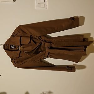 Brown trench coat